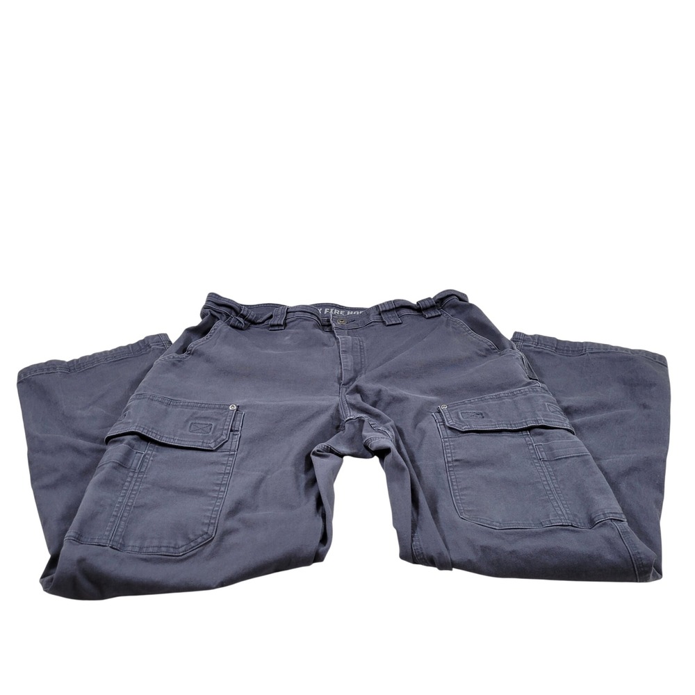 Duluth Trading Co Cargo Pants Mens 38x32 Navy Blue Excellent Flex Fire Hose Work